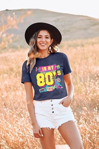 Miniatura 6 de Camisas de los años 80 para mujer, camiseta con estampado vintage de los años 80, ropa de fiesta casual de los años 80