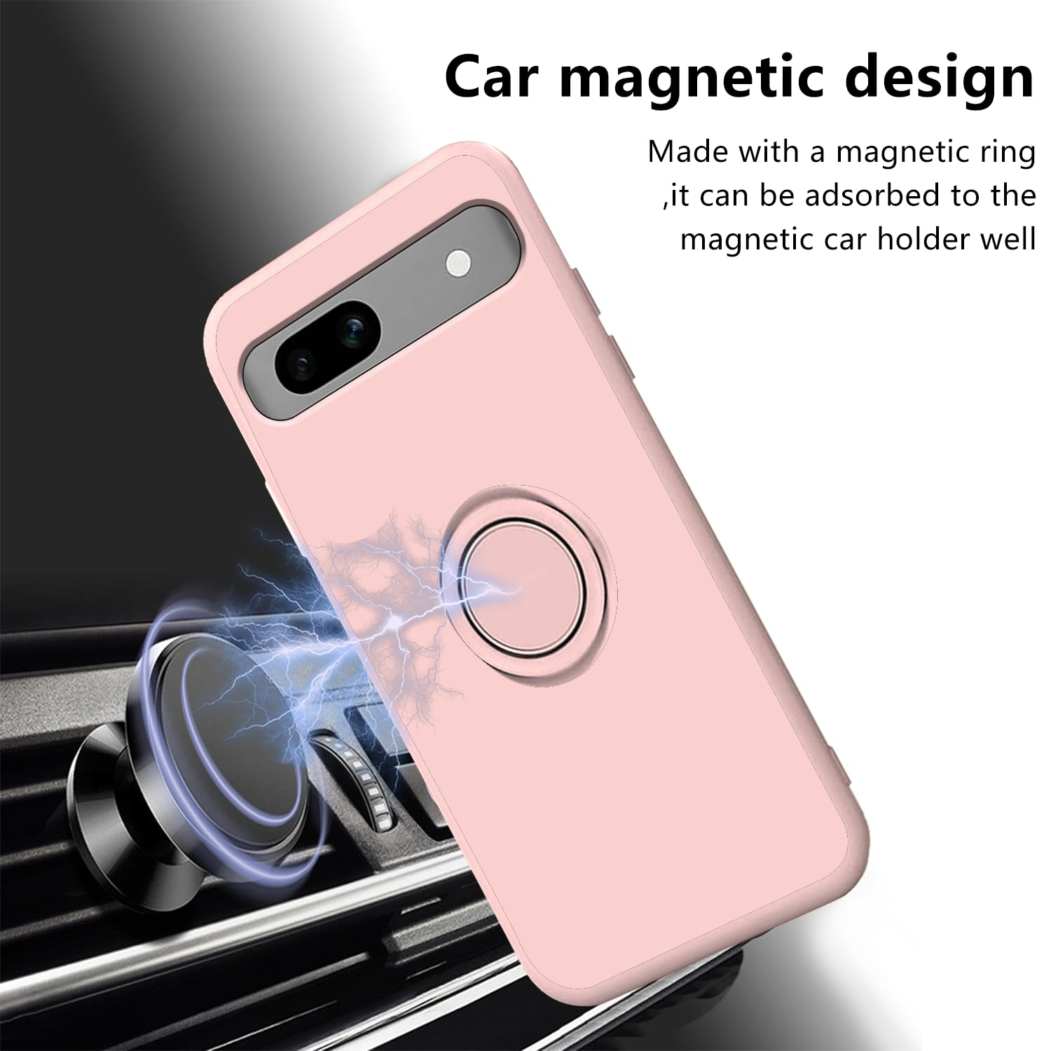 Compatible With Google Pixel 7a Case Shockproof with Ring Kickstand - Image 2