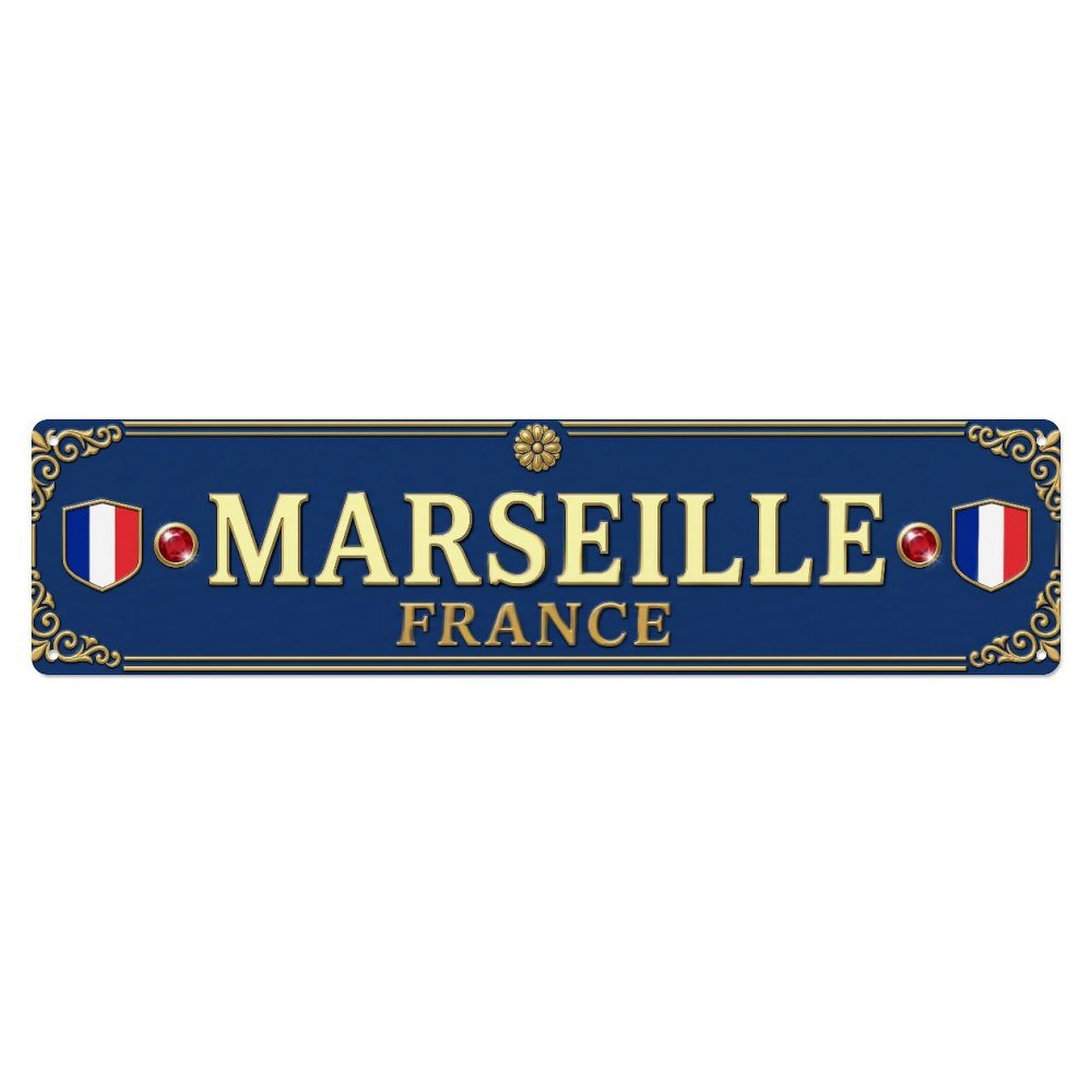 Metal Tin Sign Marseille France Retro