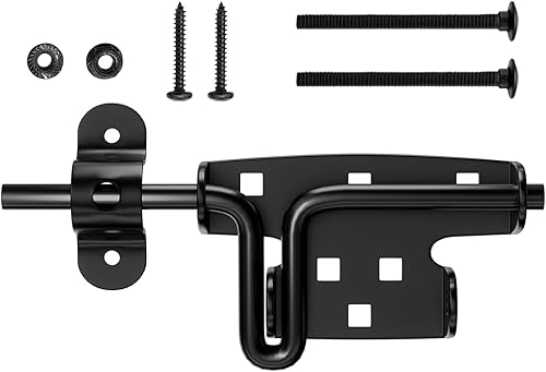 Pestillo de puerta de perno deslizante, cerradura de puerta de valla de madera con orificio para candado, hardware resistente para valla de madera,