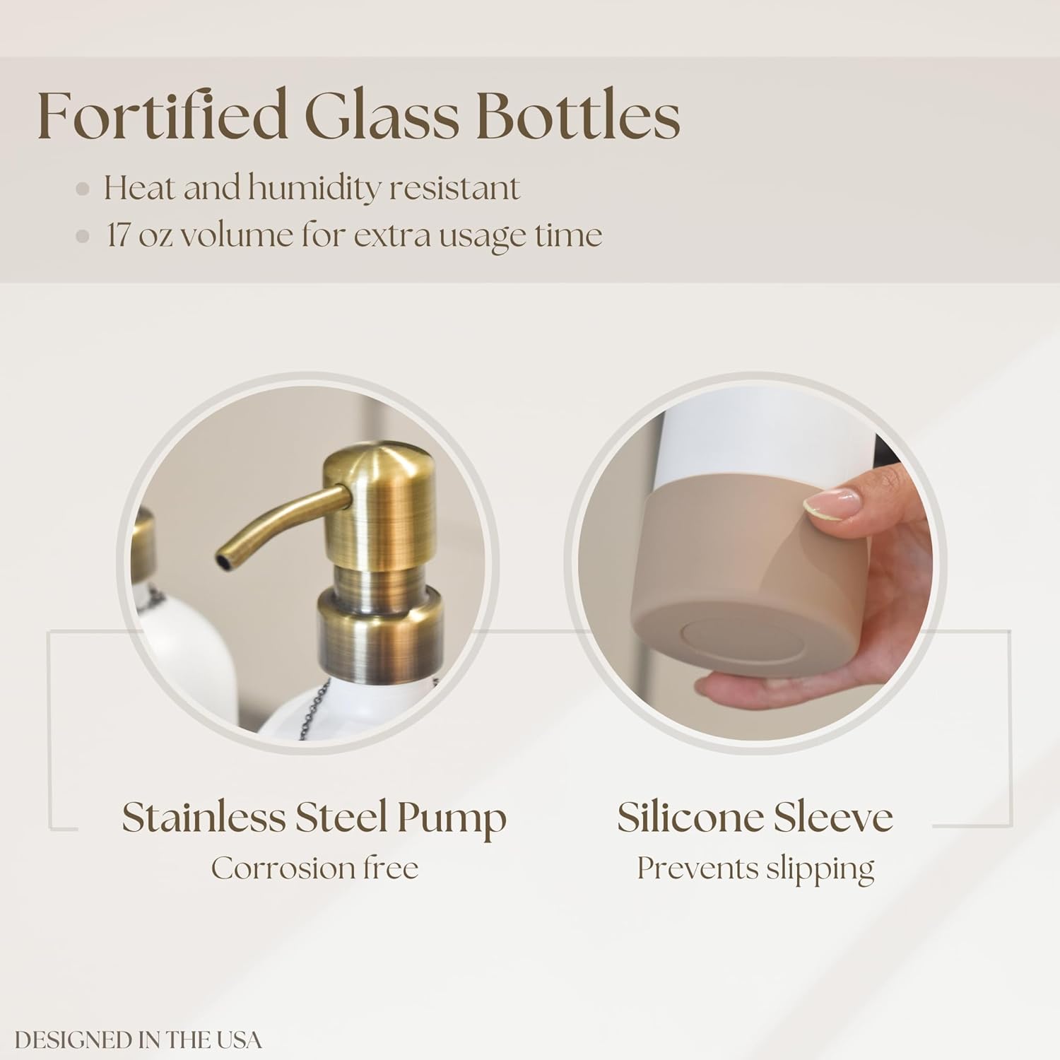 Finisterra White Hand and Dish Soap Dispenser Set With Tray - Boho Bathroom and Kitchen Soap and Lotion Dispenser Set - Luxury Hand Soap Dispenser - Image 5