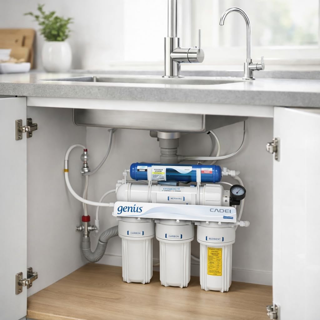CABEL Genius Pro Ósmosis Inversa Doméstica 5 Etapas 100L/día con Depósito 12L y Membrana 50 GPD