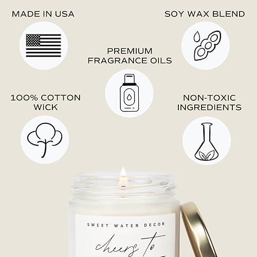 Miniatura 31 de Sweet Water Decor, Be Still and Know, Vela de cera de soja perfumada con sal marina, jazmín, crema y madera para el hogar, velas cristianas