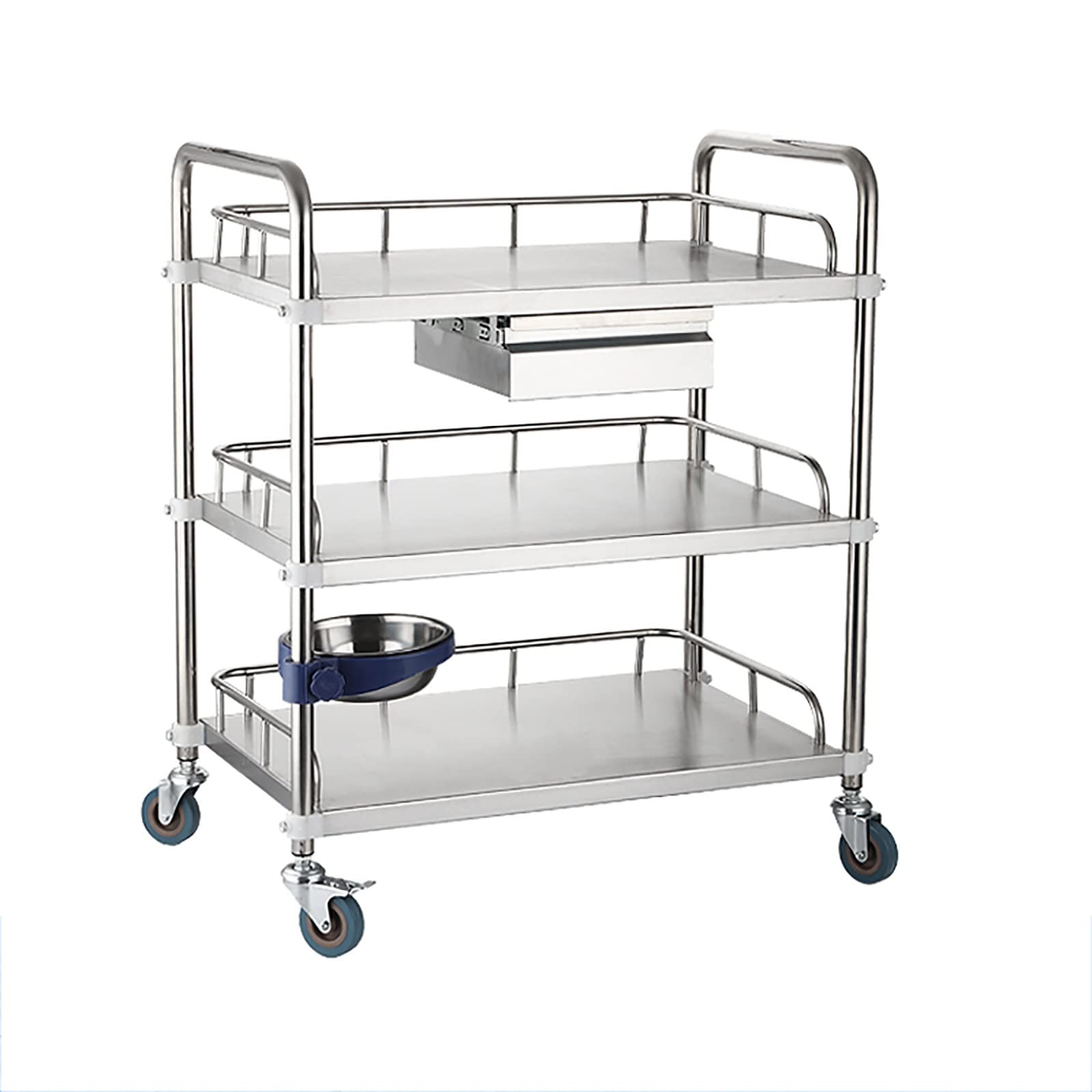 Buy YLB Detachable Medical Trolley Cart Dental Lab Cart Service Trolley, 2/3layer Laboratory