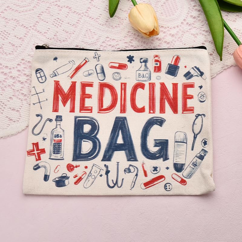 Medicine Travel Toiletry Bag for Women Men Medicine Organiser Meds Pouch Portable Cosmetic Bag for Boys Girls - Image 3