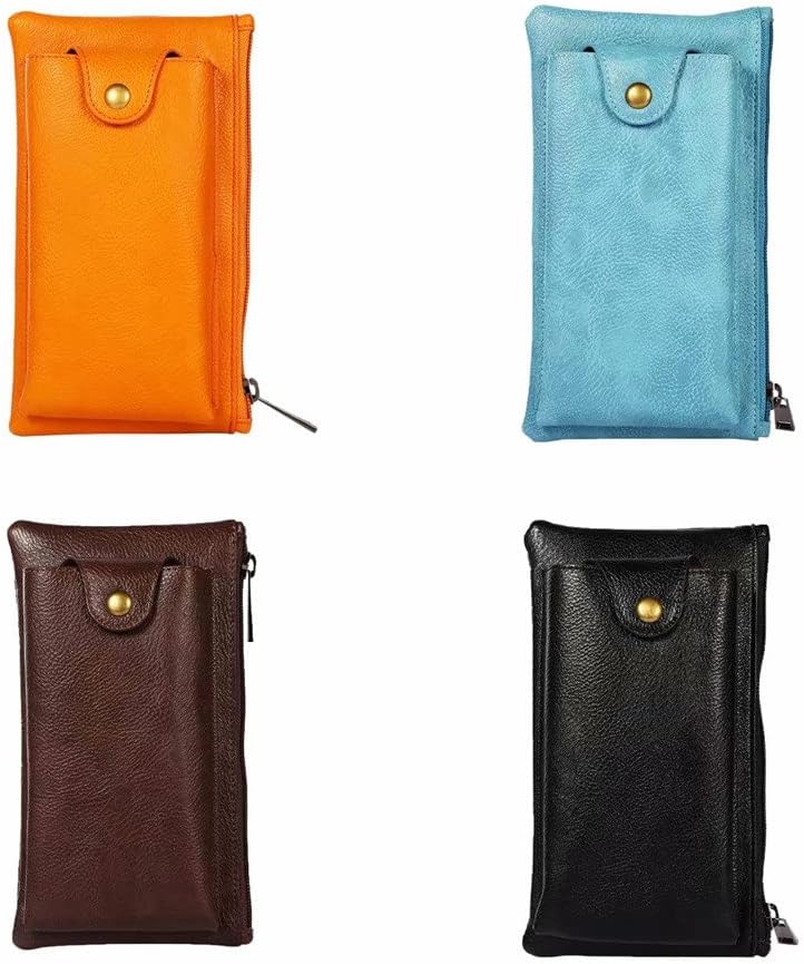 Outdoor Crossbody Leather Phone Bag Men Women Shoulder Wallet Case Zipper Card Holster