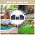 3 PCS Patio Furniture Set, OneSize, Navy