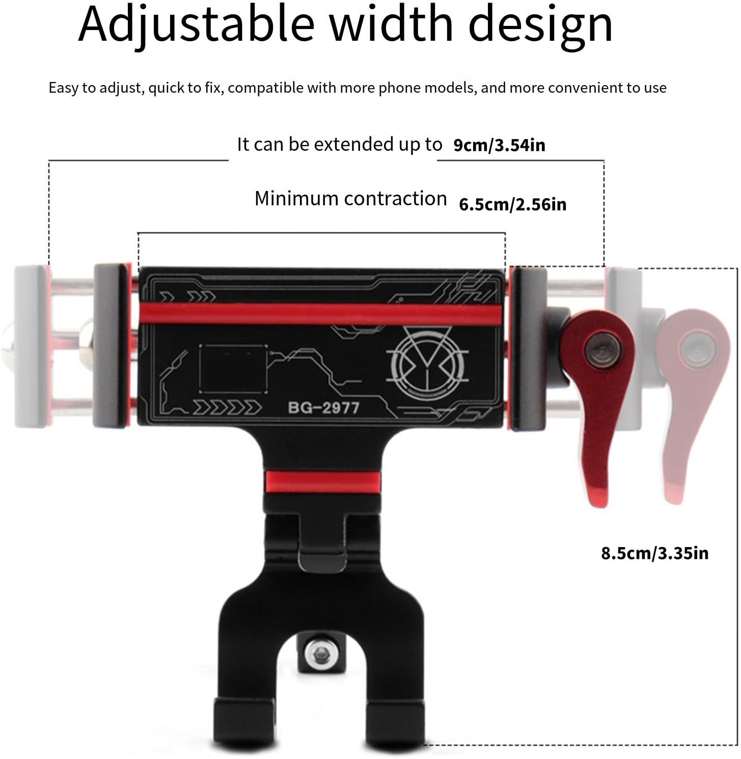 ROAD スチールハンドル [ロータイプ] ブラック | ACTIVE ロードバイクスタンドを素早くリリース。アルミニウム合金。耐衝撃電話ブラケット。ハンドルバー。電話マウントクリップ。長持ちするオートバ