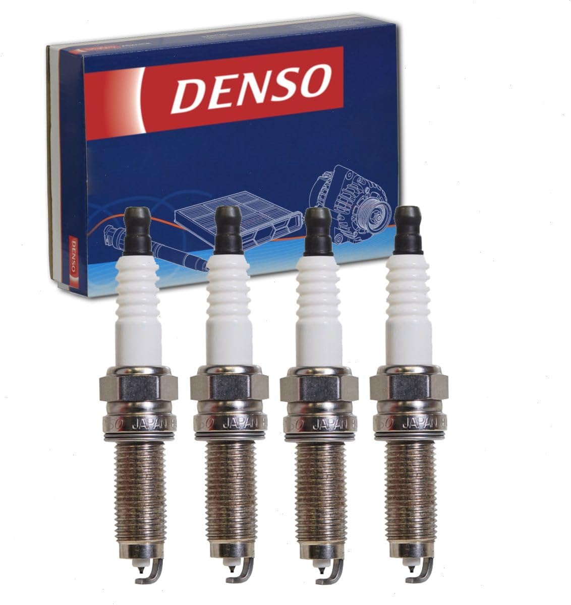 4 pc DENSO Iridium Long Life Spark Plugs compatible with Hyundai Elantra 1.8L 2.0L L4 2011-2017