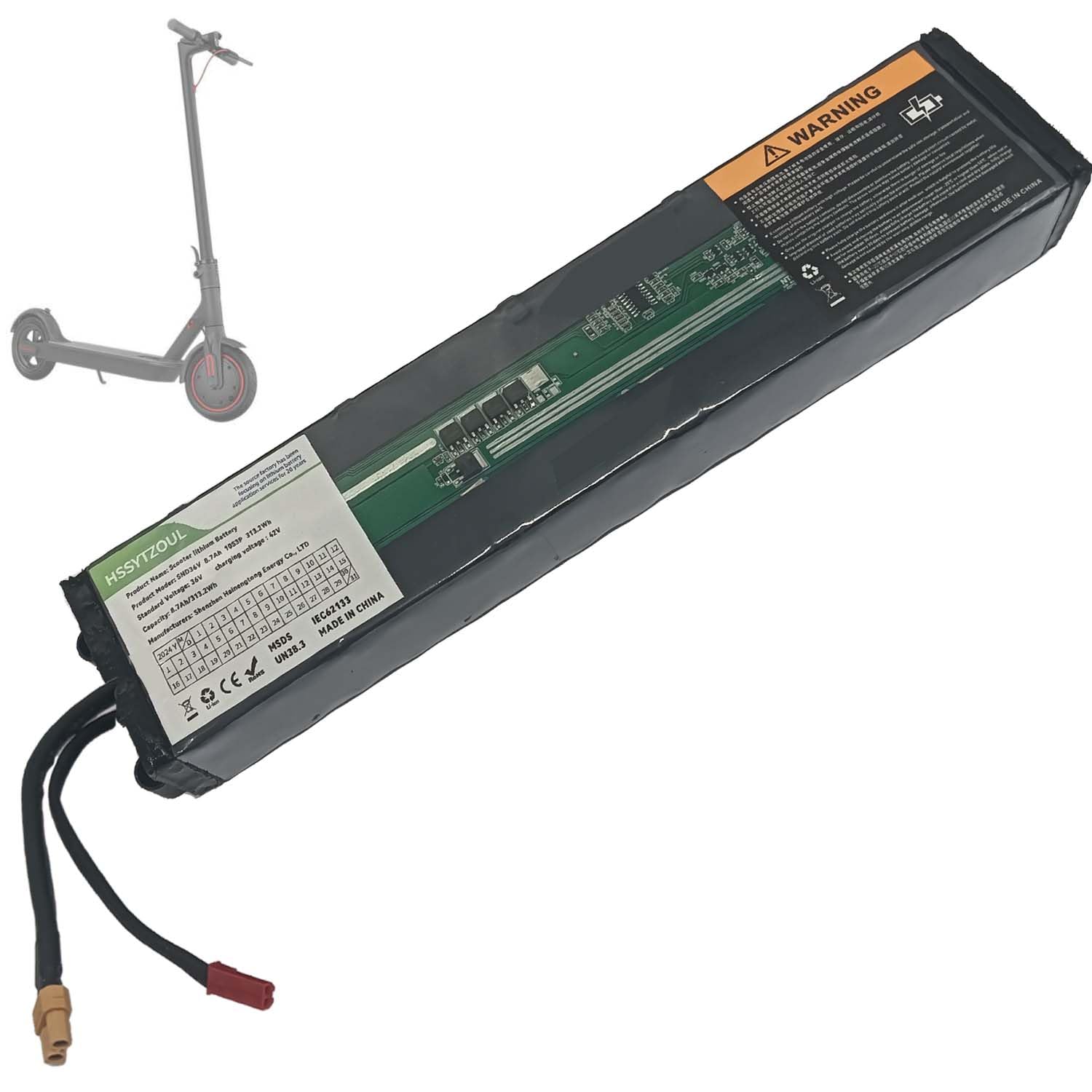 Akumulator skutera elektrycznego 36 V 6AH / 7.5AH / 7.8AH / 8.7AH Akumulator Akumulator skutera elektrycznego Akumulator wymiany akcesorium do wbudowanej baterii skutera M365,36v,7.5ah