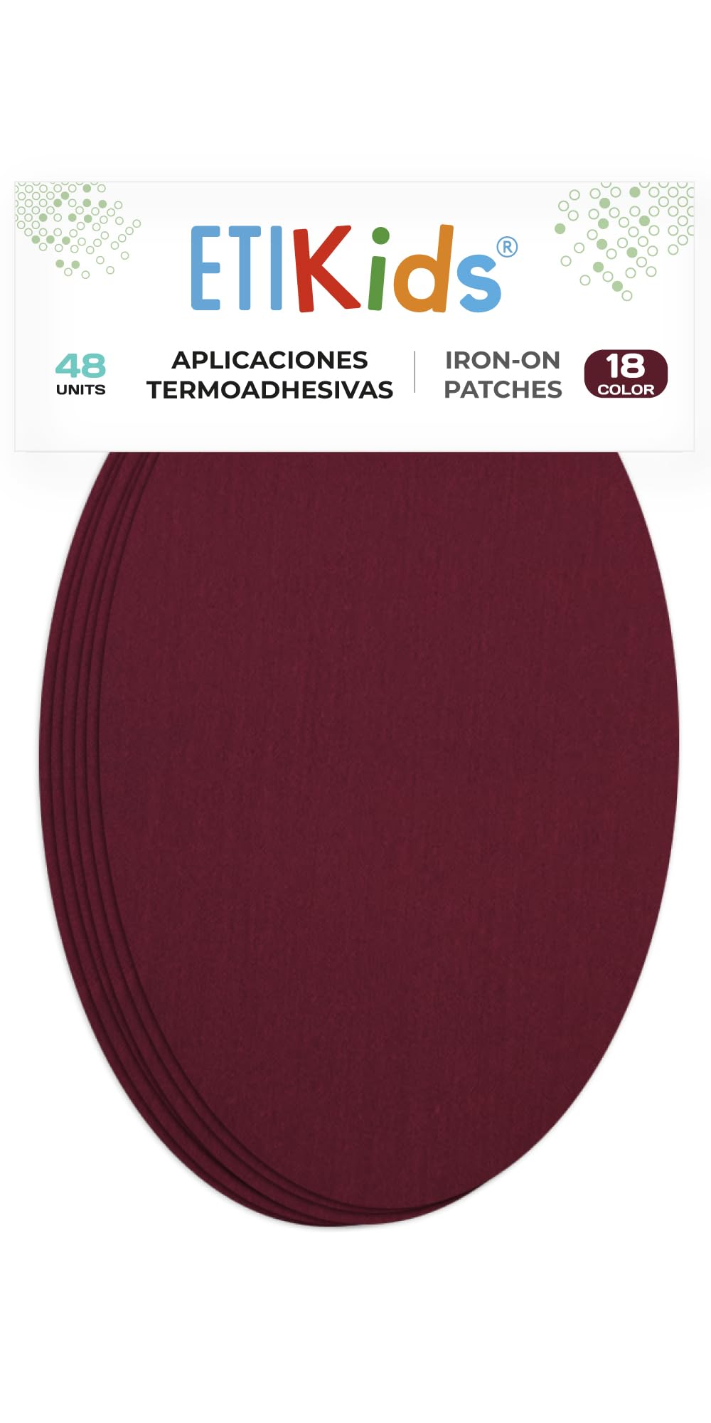 48 Burgundy Iron-On Fabric Repair Patches โ Knee & Elbow Patches for Clothes, Trousers, Jackets, Sweaters & Shirts, 16 x 10 cm