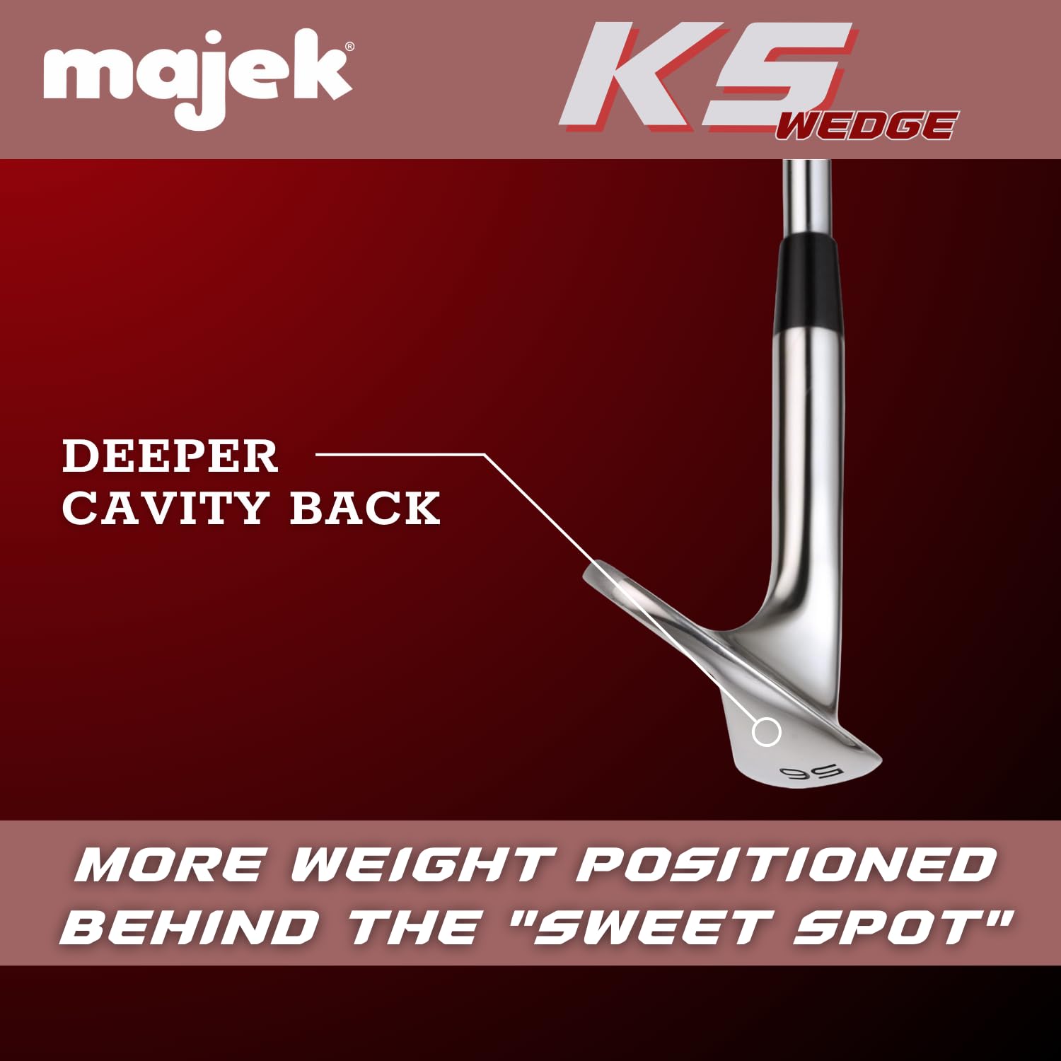 majek Golf Senior Herren sand Wedge (SW) 56 ° Rechtshänder Senior Flex Stahl Schaft