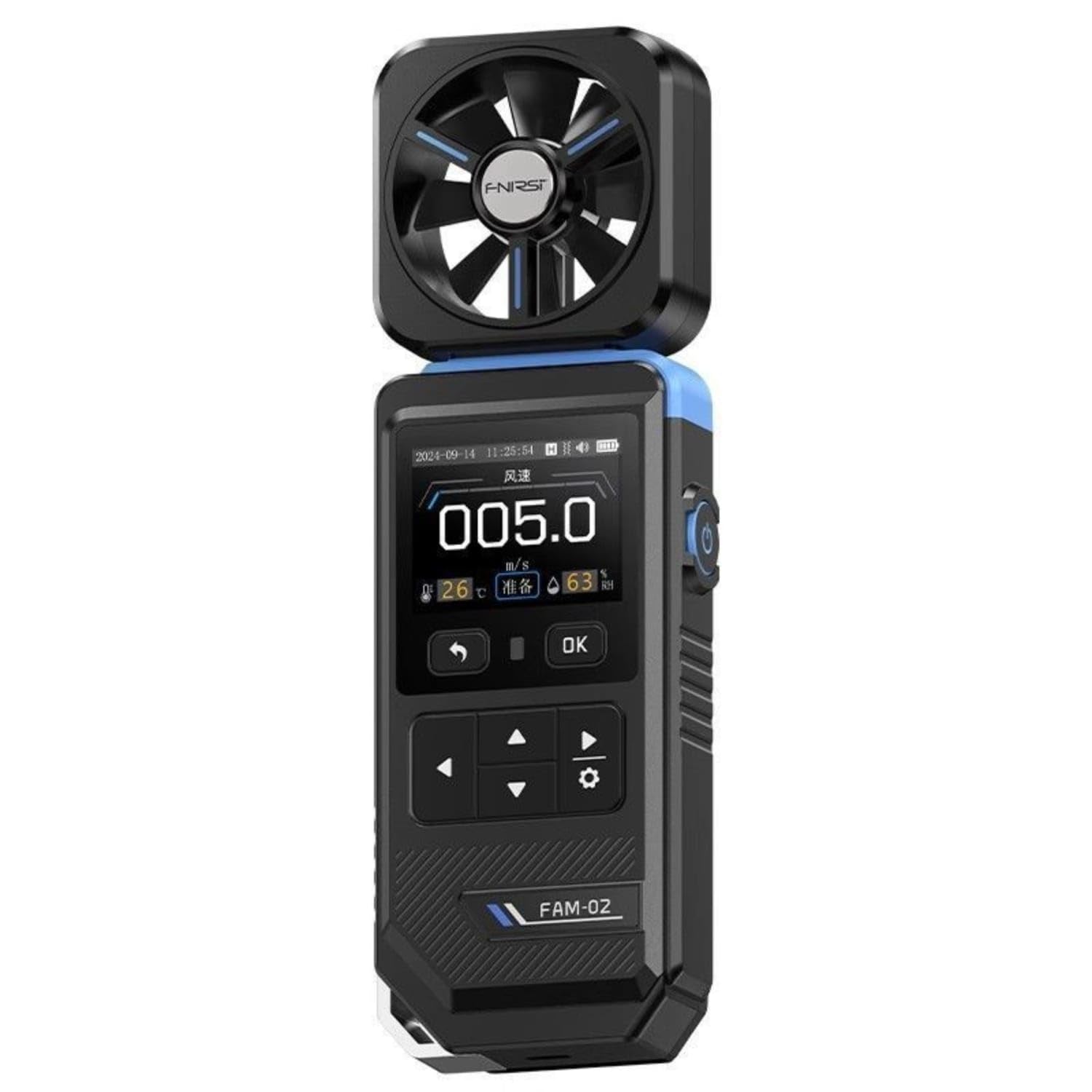 twinScreen Display Digital Anemometer Temperature and Humidity Readings Handheld Anemometer Sound Alarm Wind Speed Meter Curve Recording, Fam-02|Air Flow & Anemometers|Business & Industrial-image-40