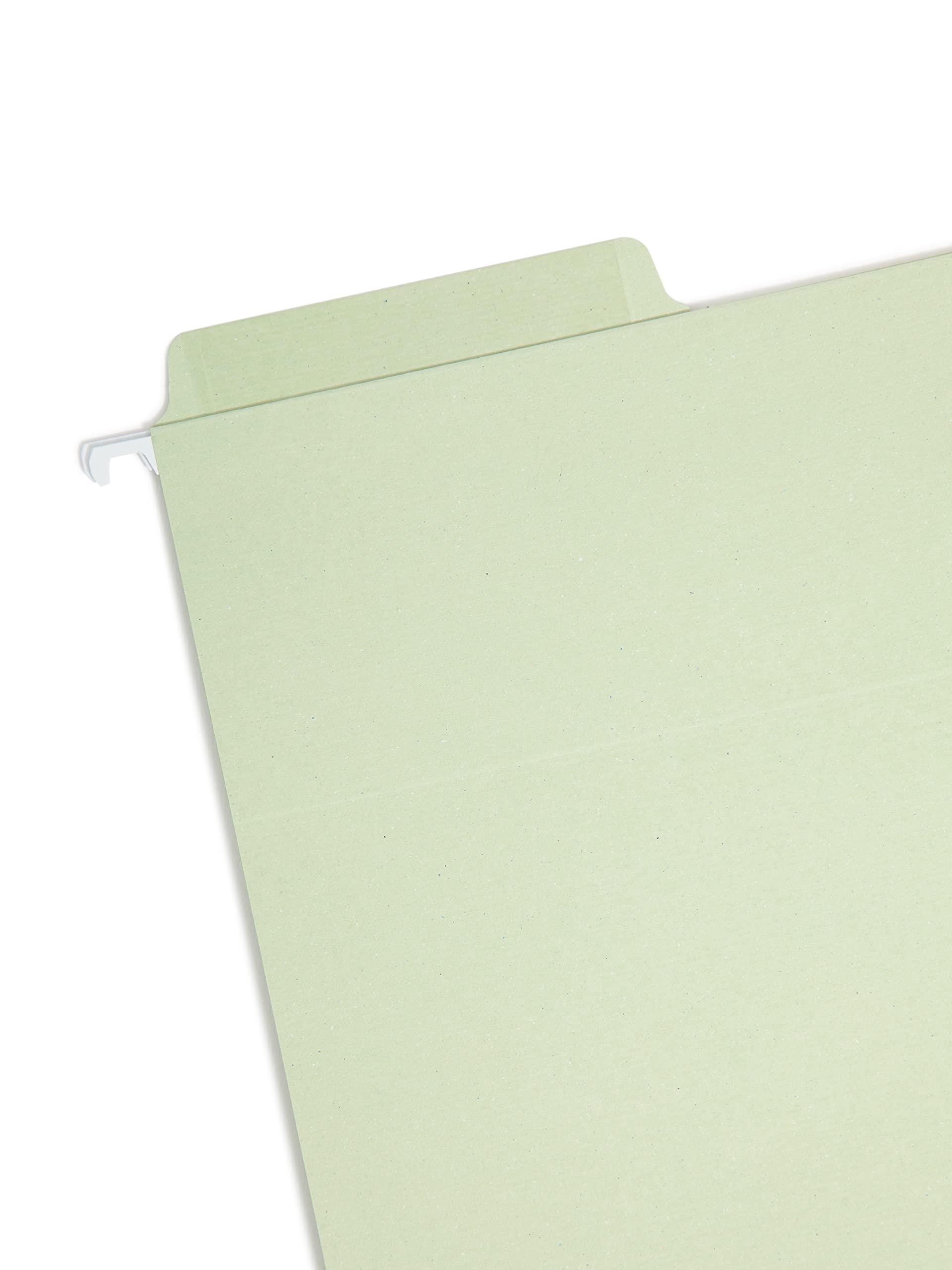 Smead Erasable FasTab Hanging File Folder 1 3-Cut Built-in Tab Letter Size Moss 20 per Box 64032 — view 3