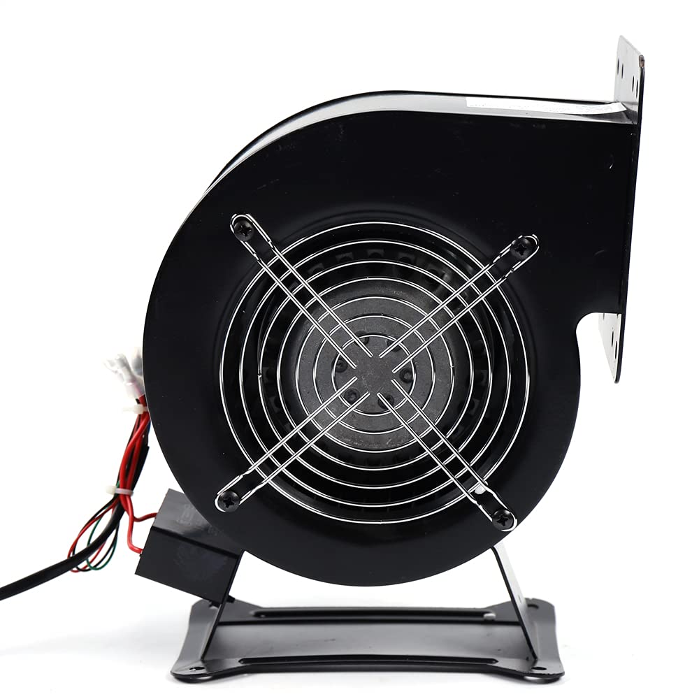 CRYBY 120W Centrifugal Blower, Centrifugal Blower Fan Centrifugal Air Mover with Sleeve Bearing, Round Ventilation Fan Outdoor Wood Furnace Boiler Blower Carpet Dryer, 2600r/min, 350Pa, 110V /50HZ