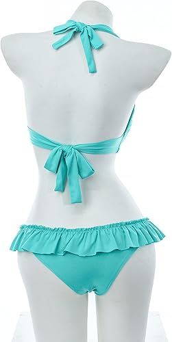 Miniatura 3 de FCCAM - Traje de baño Ganyu de anime Ganyu, traje de baño hueco de una pieza para mujer, traje de baño elástico