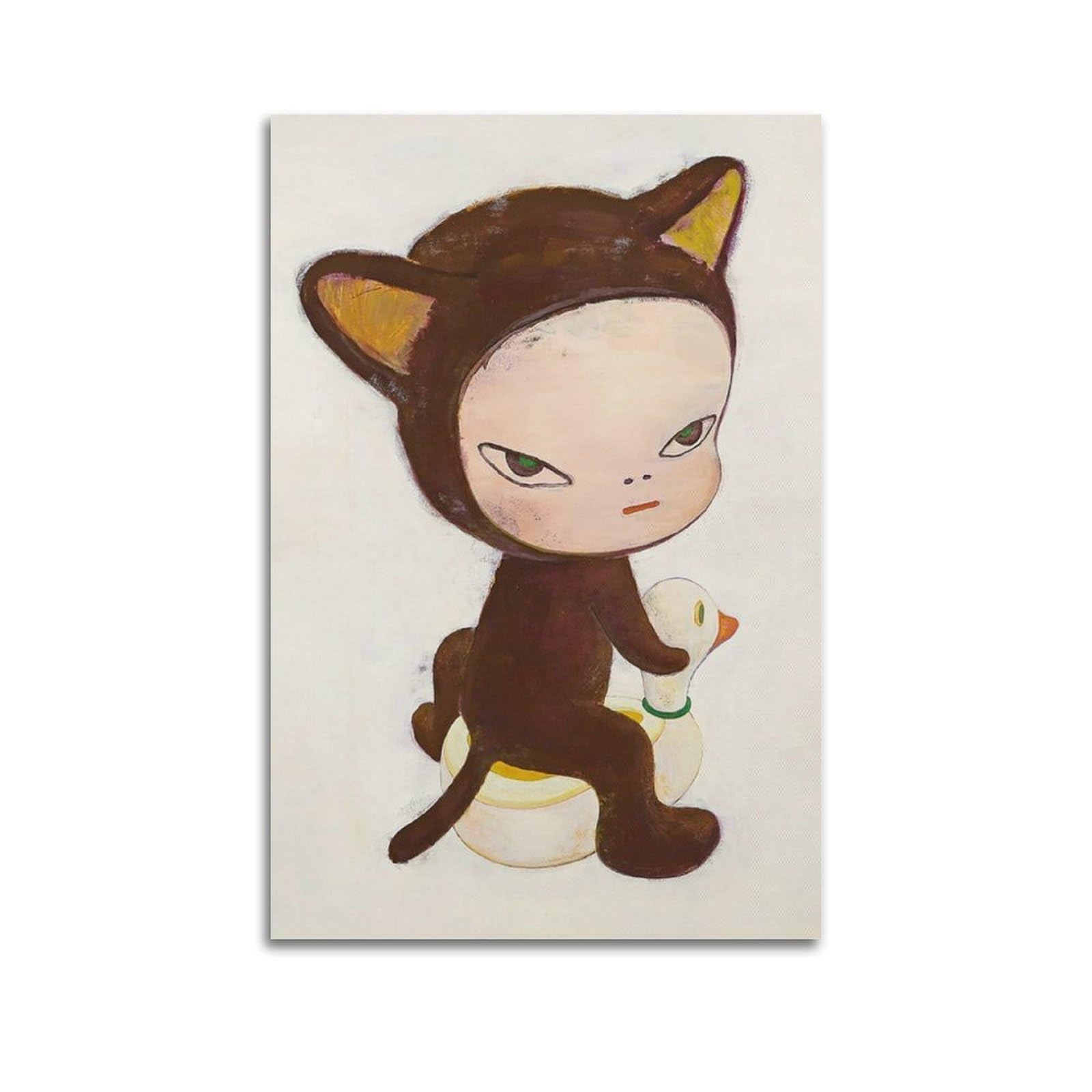 GVMRFCDD Yoshitomo Nara Harmless Kitty Poster Wall Art Canvas Poster Modern Painting for Living Room Bed Room 12x18inch(30x45cm) Unframe-style