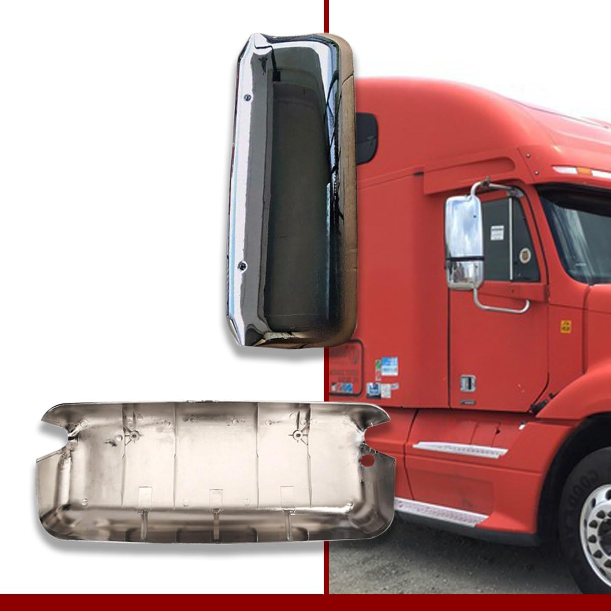 Fits Freightliner Century Columbia Mirror Cover Chrome W CB Hole Right Side 2005 To 2020