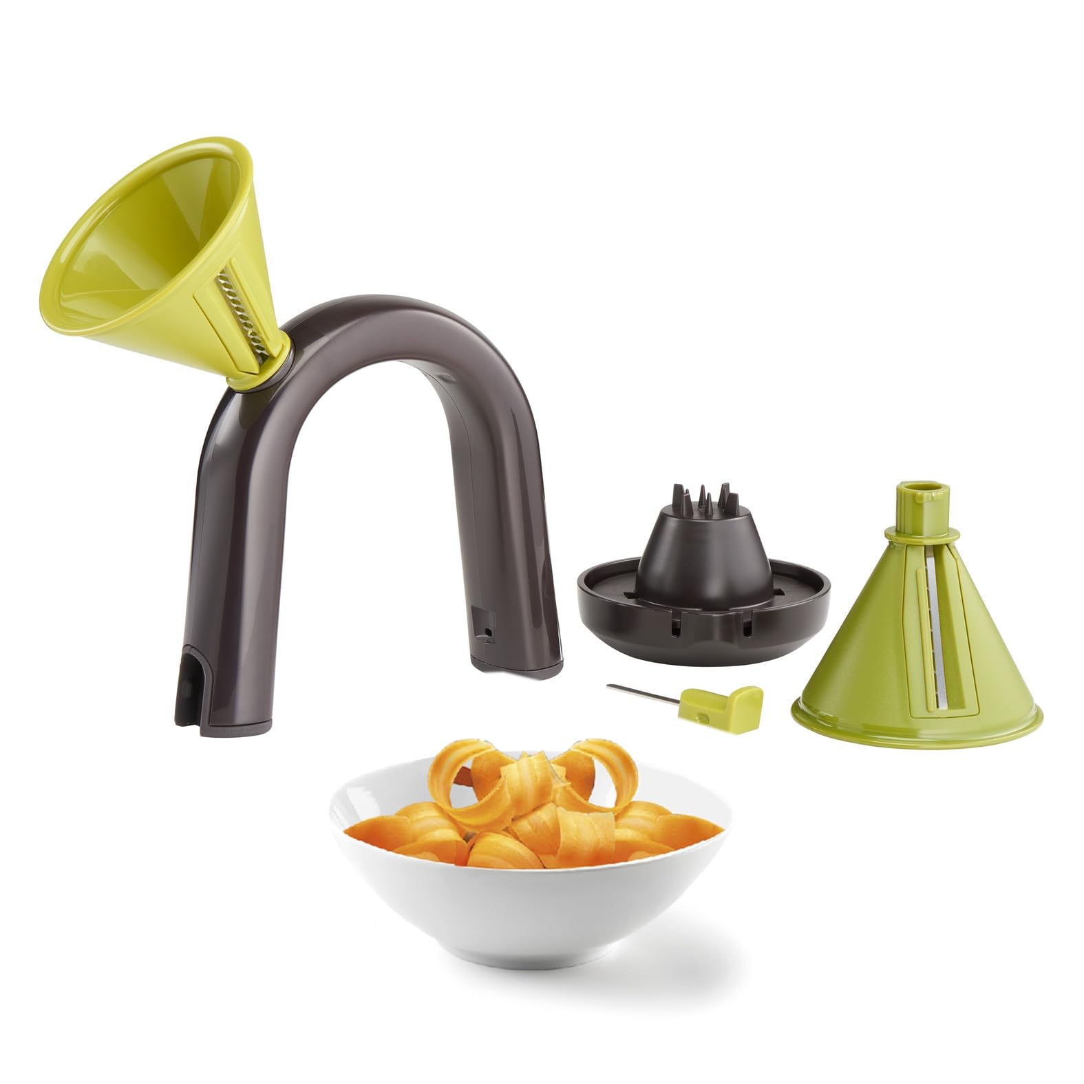 TEFAL Ingenio Spiralschneider, einfache Anwendung, Reinigung und Aufbewahrung, Zubereitung von frischem Gemüse, beinhaltet 2 Aufsätze, grün/schwarz, K22980
