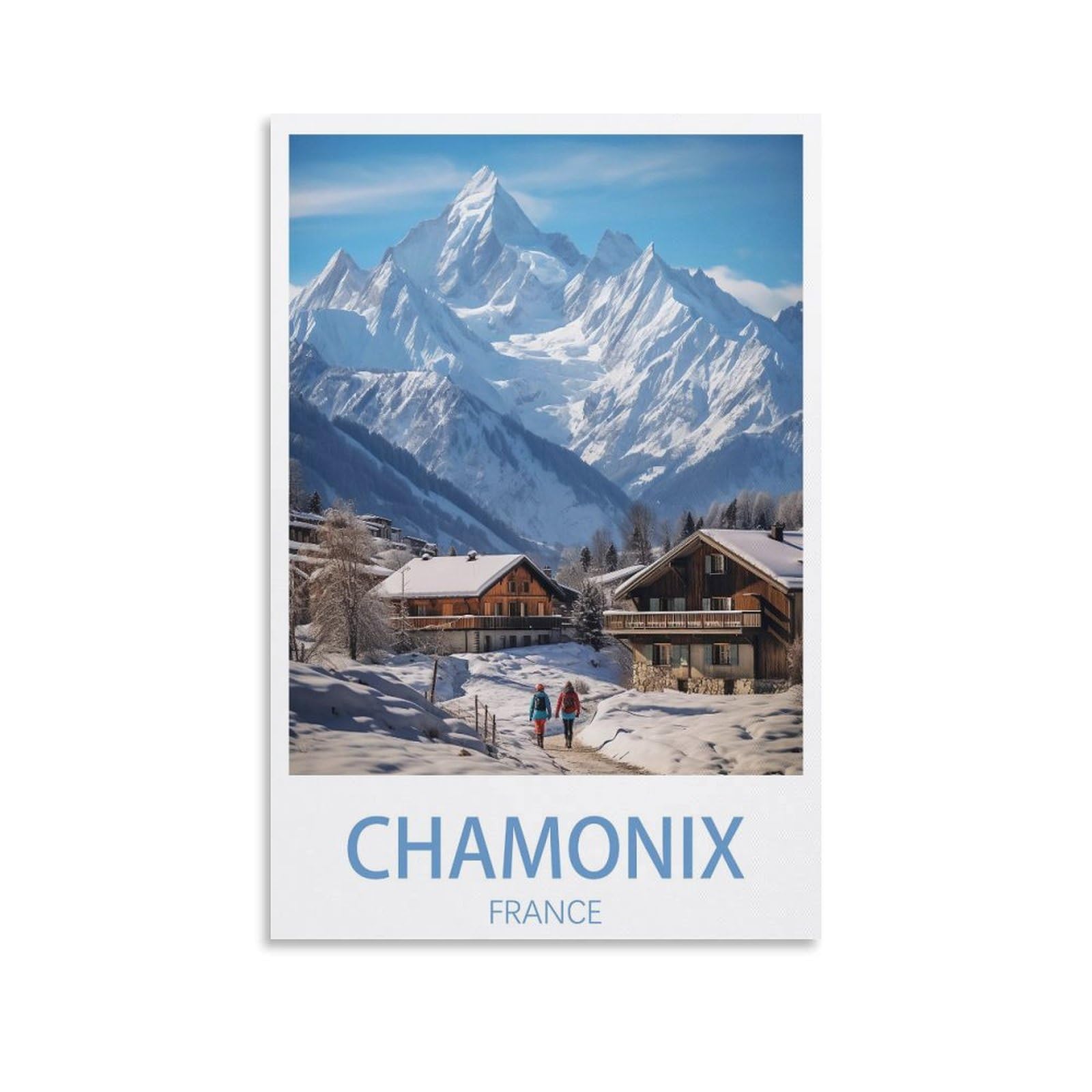 EZMLFA 5D Diamond Art Kits for Beginner,Chamonix France Crystal Rhinestone Embroidery Craft Kits for Home Wall Decor Gifts, 30x40cm