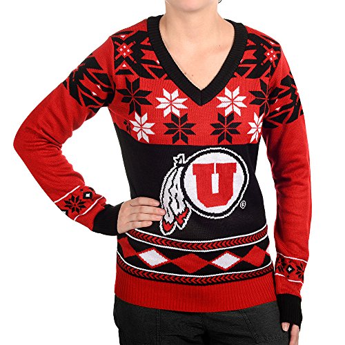 Suéter NCAA original cuello en V jersey deportivo con logotipo grande para invierno