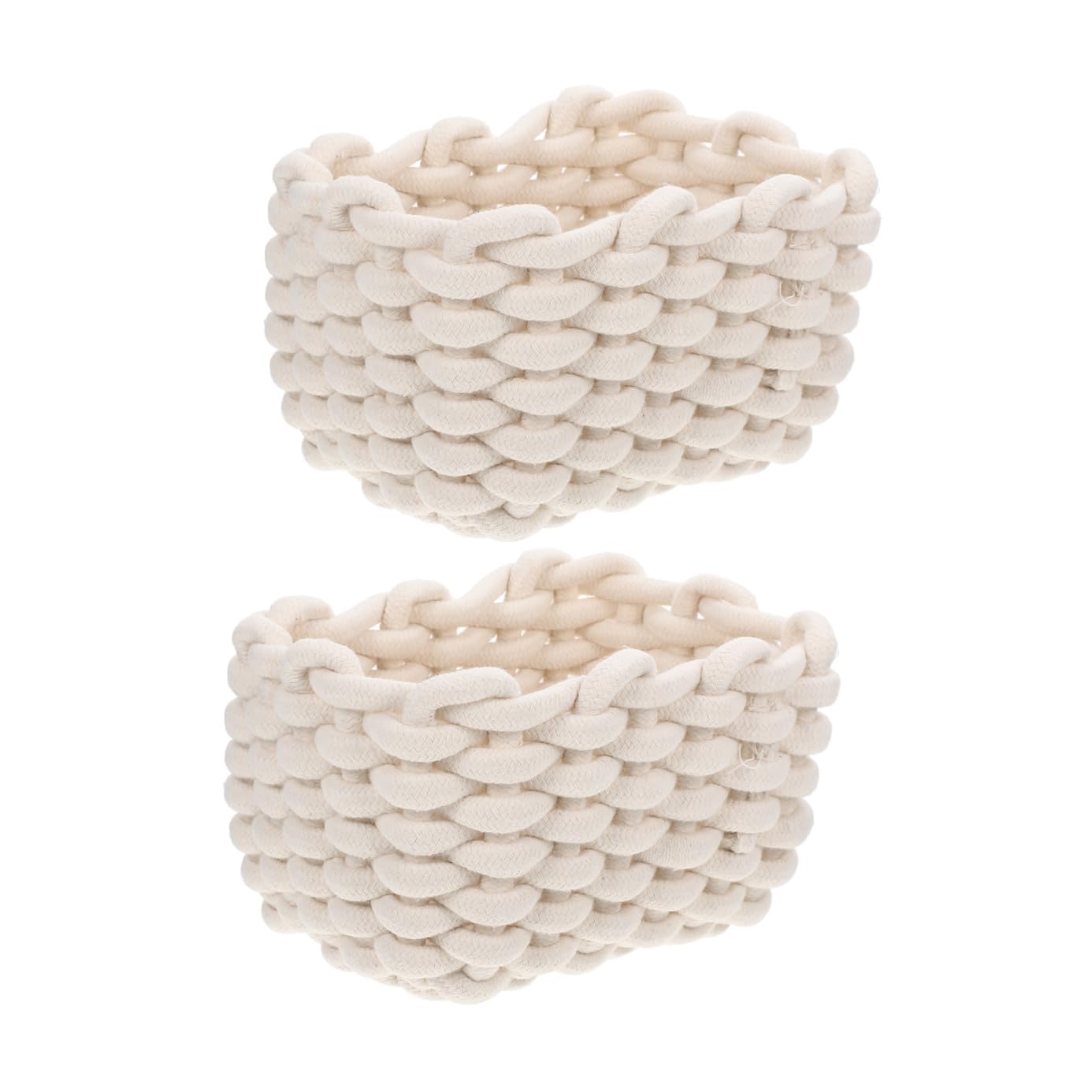 Panier de rangement tressé pour stop désordre bureau et boîtier maquillage chambre à coucher