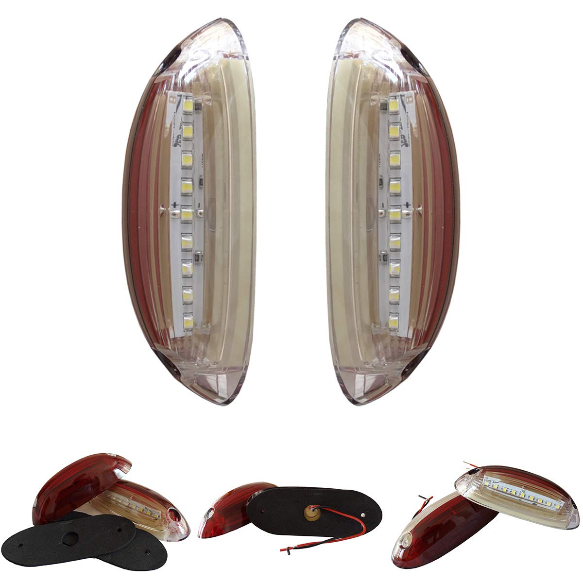 NWpangu 4Pezzi Luci Laterali A LED Per Rimorchio, 12V 24V LED - Foto 6