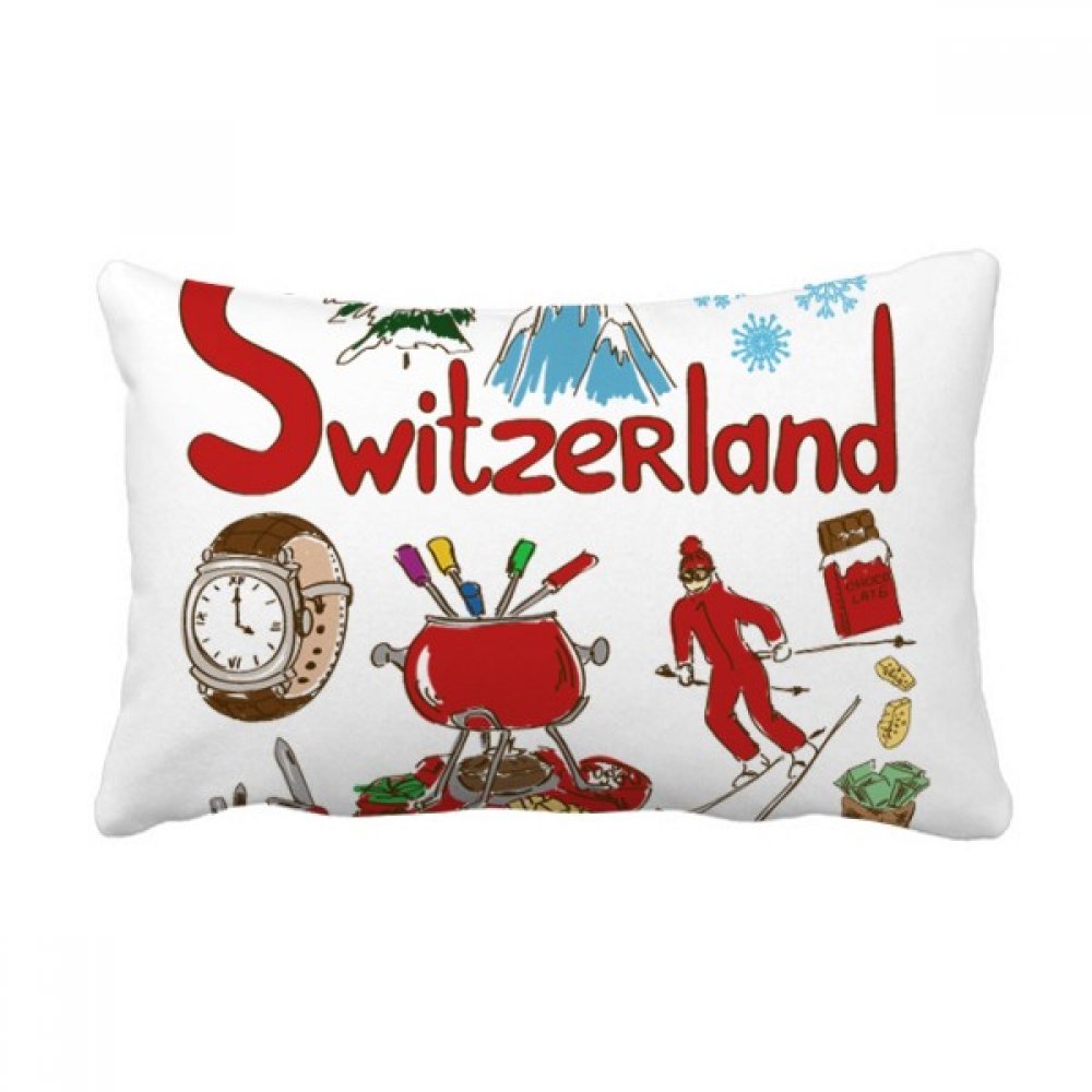 Coussin Suisse 40x60 multicolor avec insert oreiller lombaire canapé DIYthinker