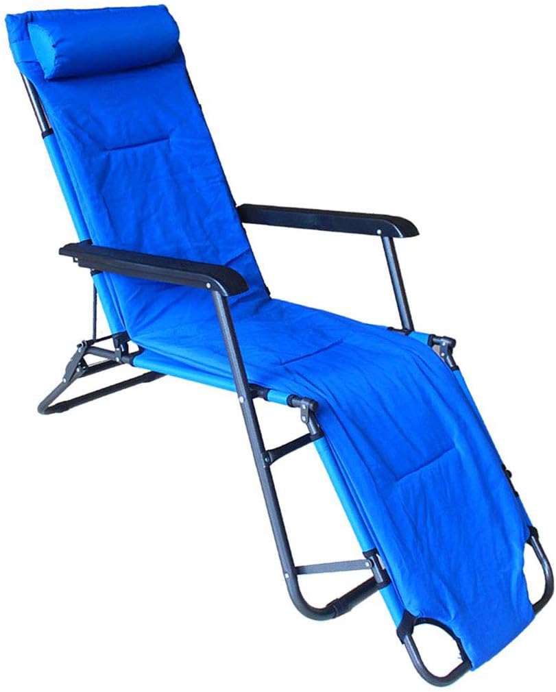 Office Relaxer Chair Sun Lounger Padded Garden Seat Summer Folding