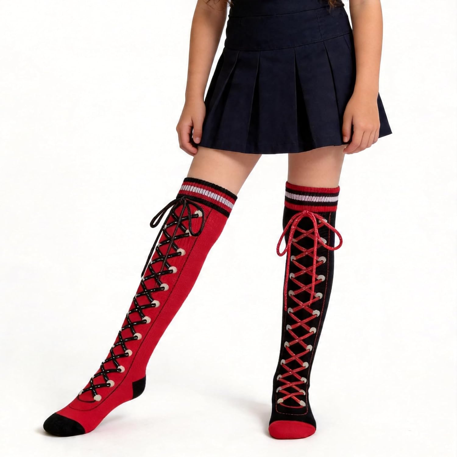 Knee High Socks For Girls Boys Kids Soccer Cartoon Gaming | 4-14 Years stretch Long socks, Halloween Christmas birthday Easter gift party school uniform daily wear