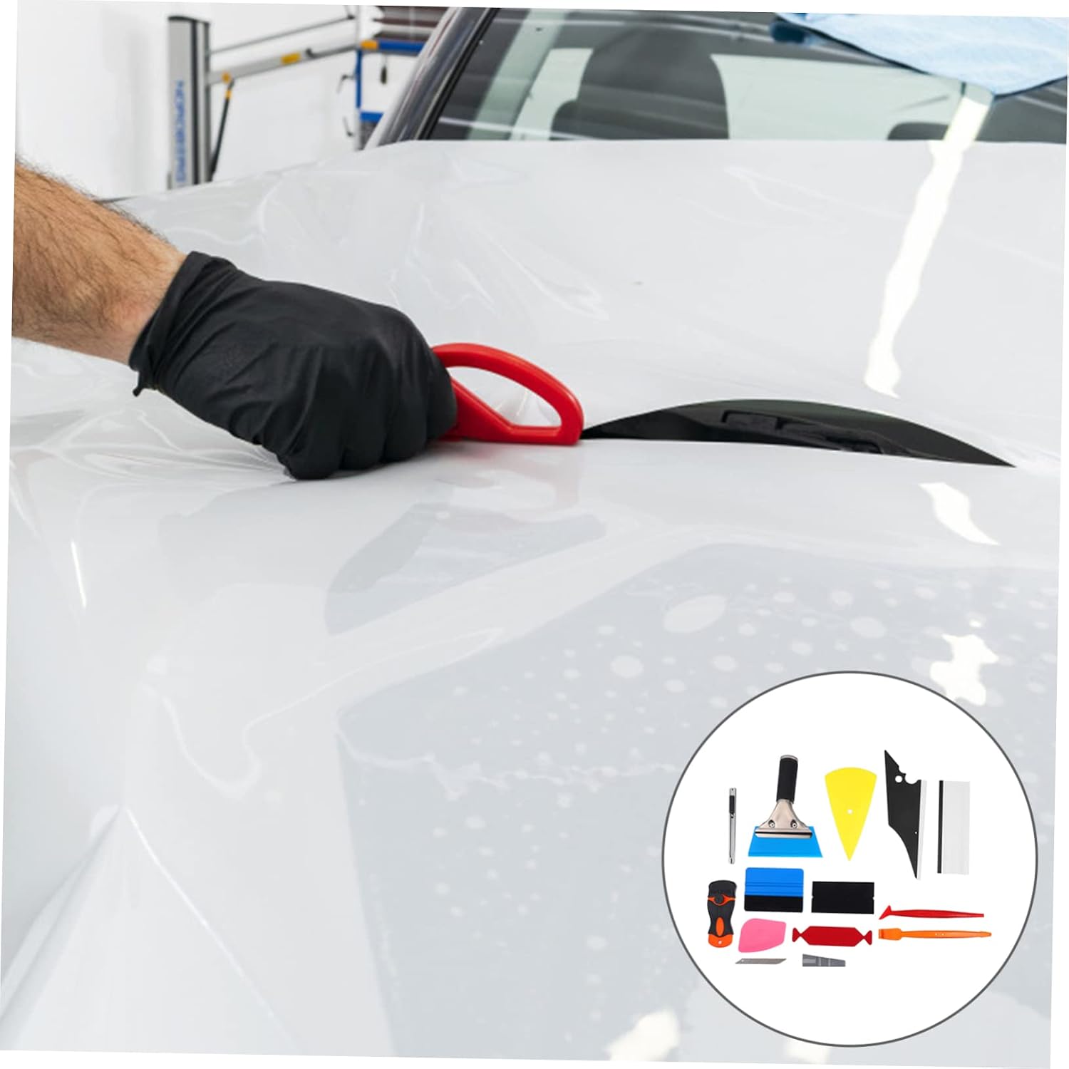 Unomor Car Vinyl Wrap Tool Kit 6-Piece Vehicle Wrap Tools for Window Tint Film Installation Compatible Cars and Trucks Easy to Use for DIY and Professional Applications