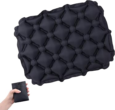 Azarxis Inflatable Seat Cushion Travel Portable Lightweight Air Stadium Seat Pad Chair Pad with Storage Bag for Airplane Camping Bleacher Hiking Office Outdoor