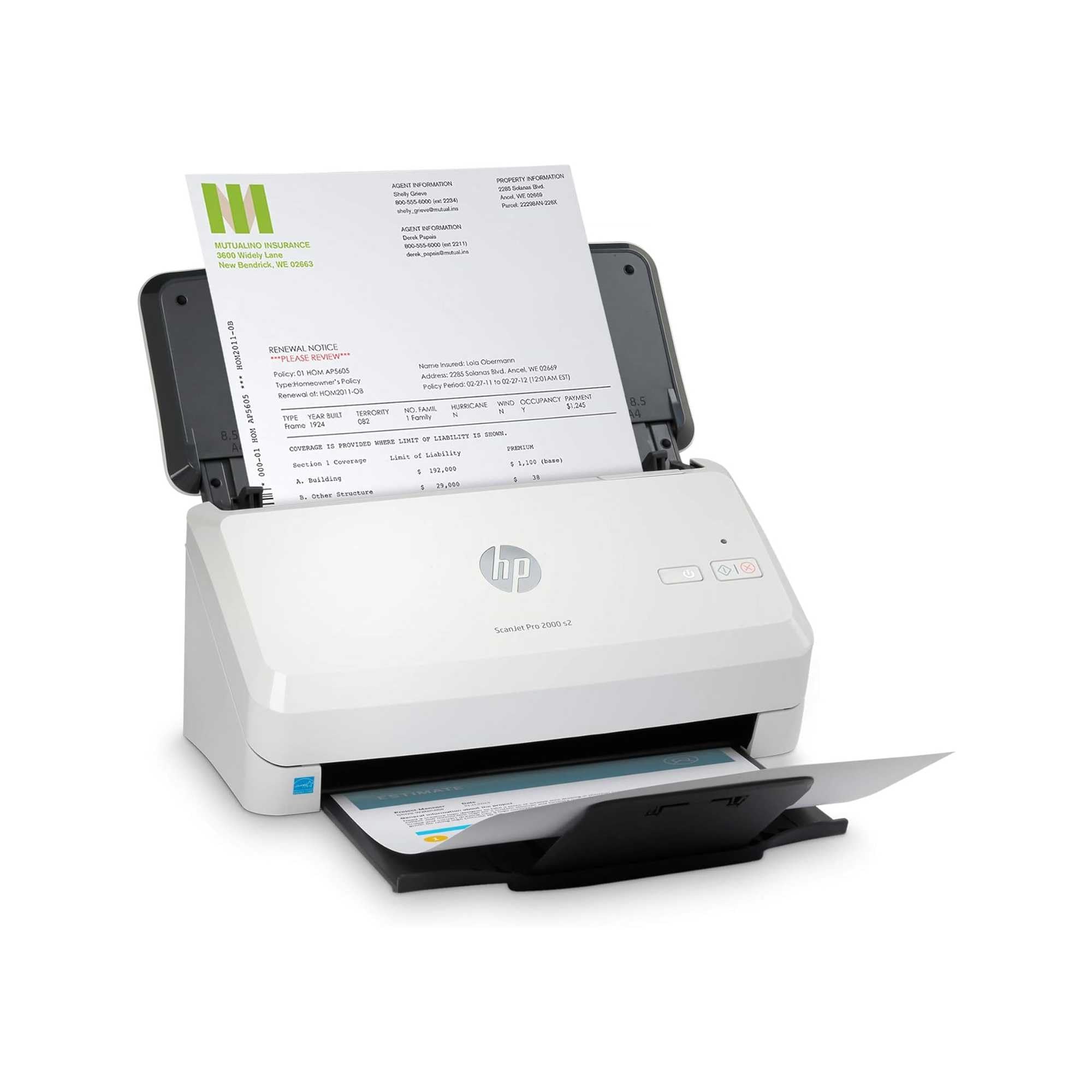 HP ScanJet Pro 2000 s2 Escáner Documentos ADF 50 Hojas Doble Cara 35 ppm 70 ipm USB 3.0 Gris