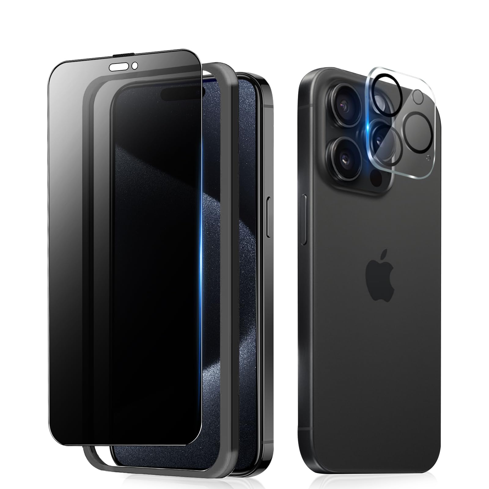 Amazon.co.jp: 【360°覗き見防止】iPhone15Pro ガラスフィルム 覗き見 