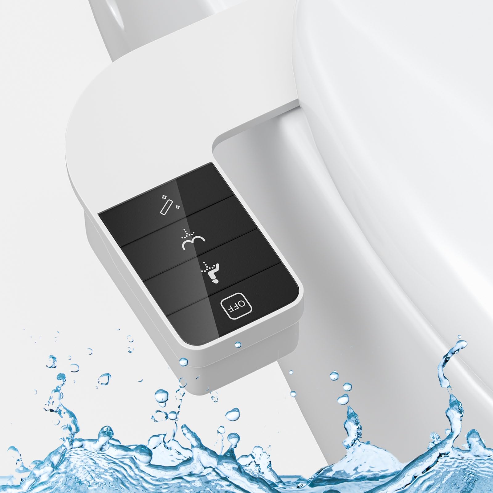 Bidet Aufsatz für Toilette, Nicht Elektrisches Kaltwasser-Bidet mit Einziehbaren Doppel Selbstreinigenden Düsen (Front- und Heckreinigung), verstellbarer Wasserdruck WC Bidet Aufsatz