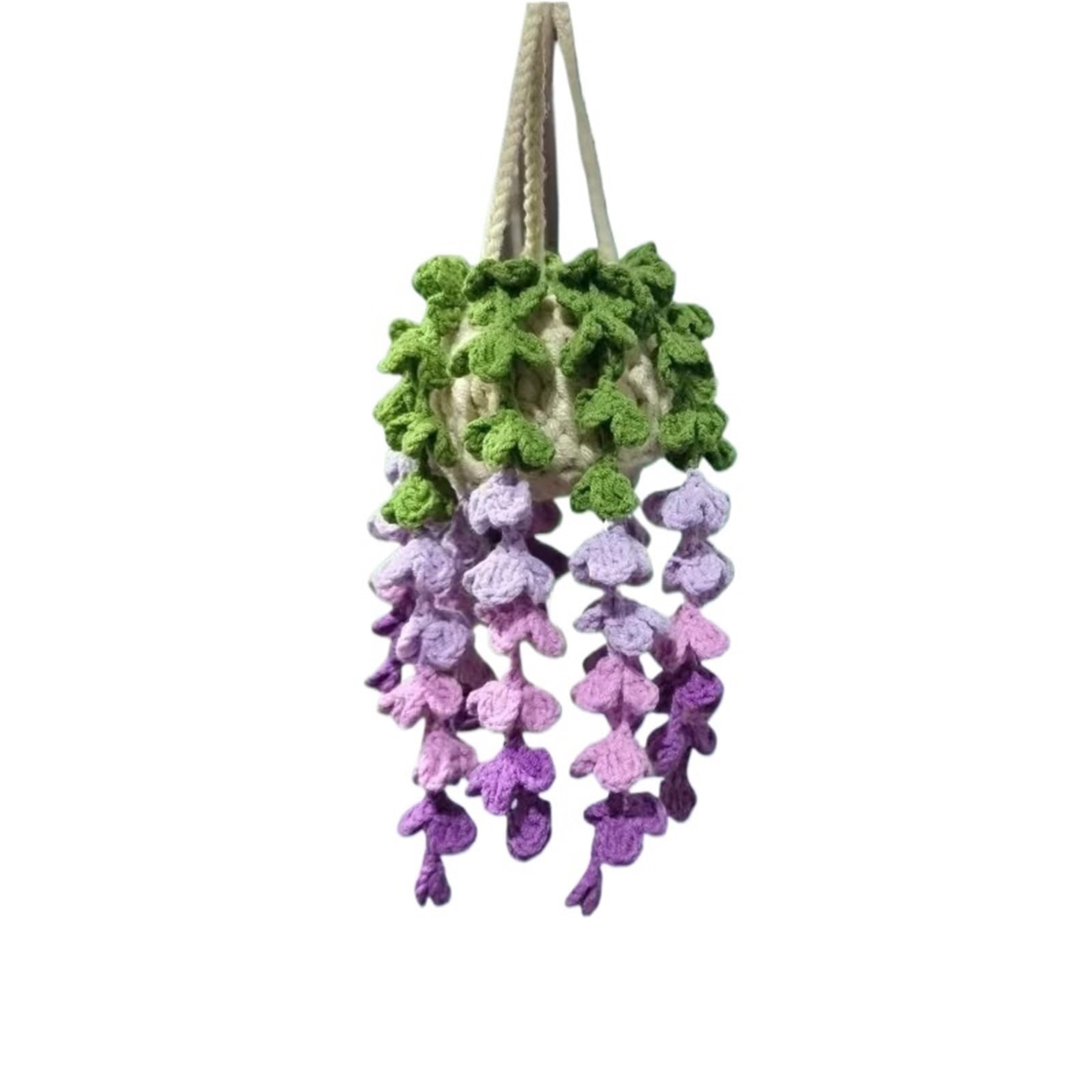 Handwoven Flower Car Mirror Pendant - Boho Rearview Mirror Hanging Ornament(Color 1)