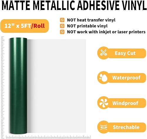 Miniatura 3 de AHIJOY Vinilo mate Prermanent adhesivo borgoña de 12 x 10 pies, vinilo permanente para taza, taza, bricolaje, proyectos, decoración de fiestas,