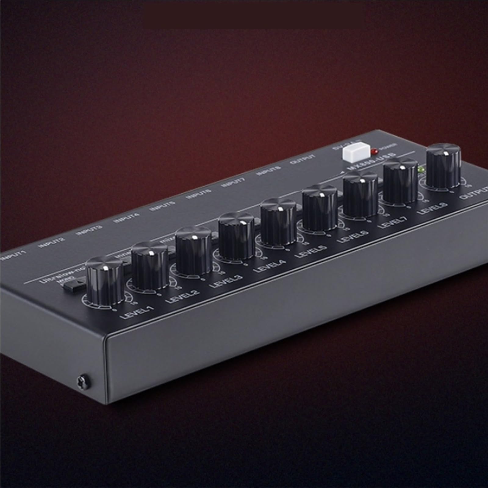 Mixer Audio, Linea Di Mixer Audio Tastiere Antirumore A 8 Canali TIPO C 5V 2A Con Controlli Del Volume Separati Bassi Per Submix Per Karaoke per streaming live