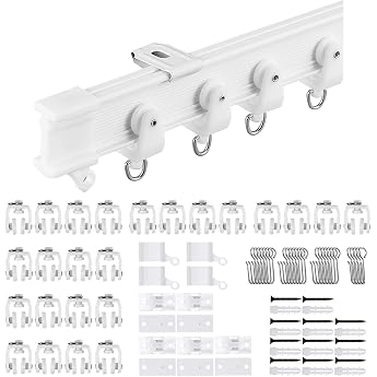 flexible ceiling rail 3 meter curved curtain rail with mute wheels bendable bracket for shower bay window rv room divider