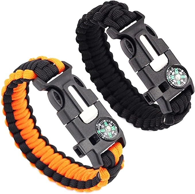 STEK Survival Bracelet, 2 Pack Paracord Survival Equipment Military