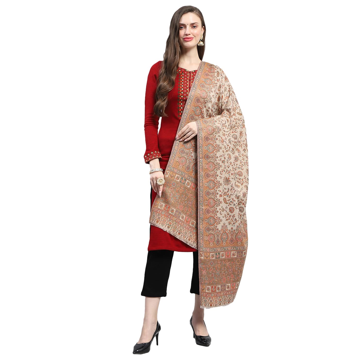 Womens Self Design Shawl (224SHW6941)-image-45