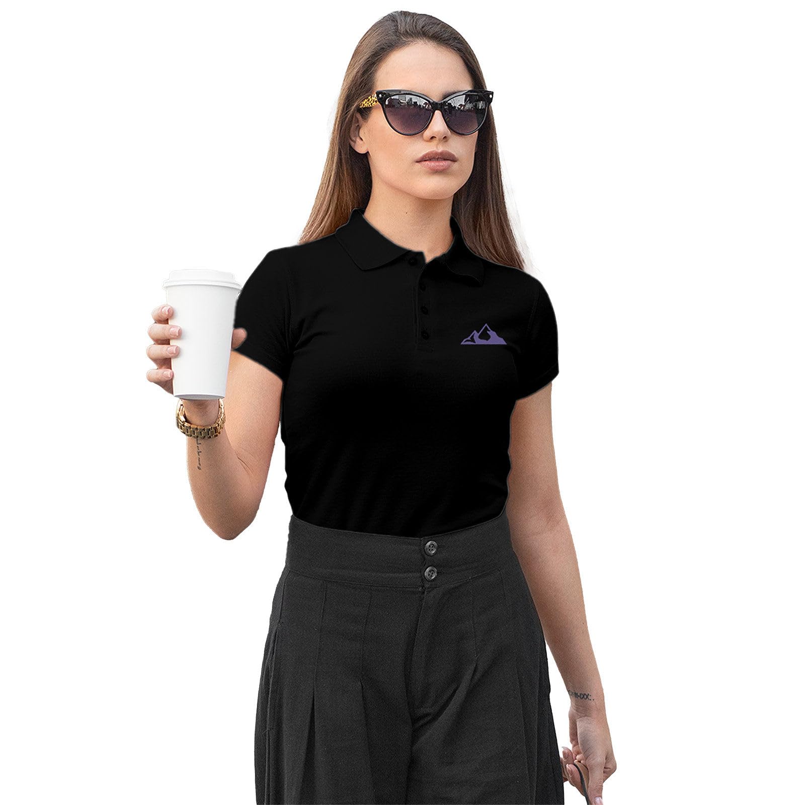 fighterhero Women's Polo T-Shirt | Cotton Rich | Globally Certified Fabric | Wrinkle-Resistant | Colors Dont Fade | Regular Fit | Grit Design-picture-34