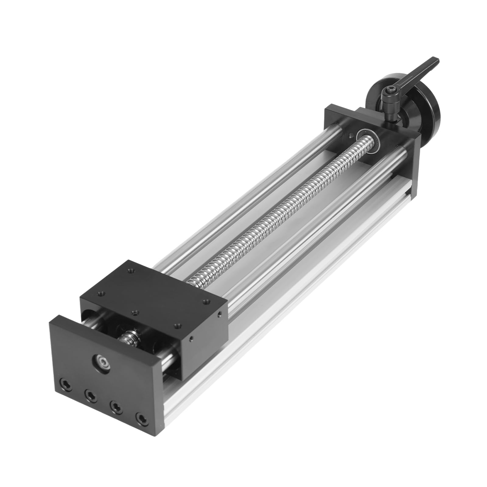 250mm Effective Travel Manual Sliding Table Linear Rail Guide, Linear Guide Slide Table, Dual Optical Axis Manual Sliding Table Linear Rail Guide for CNC Equipment Renovation, Production Machinery