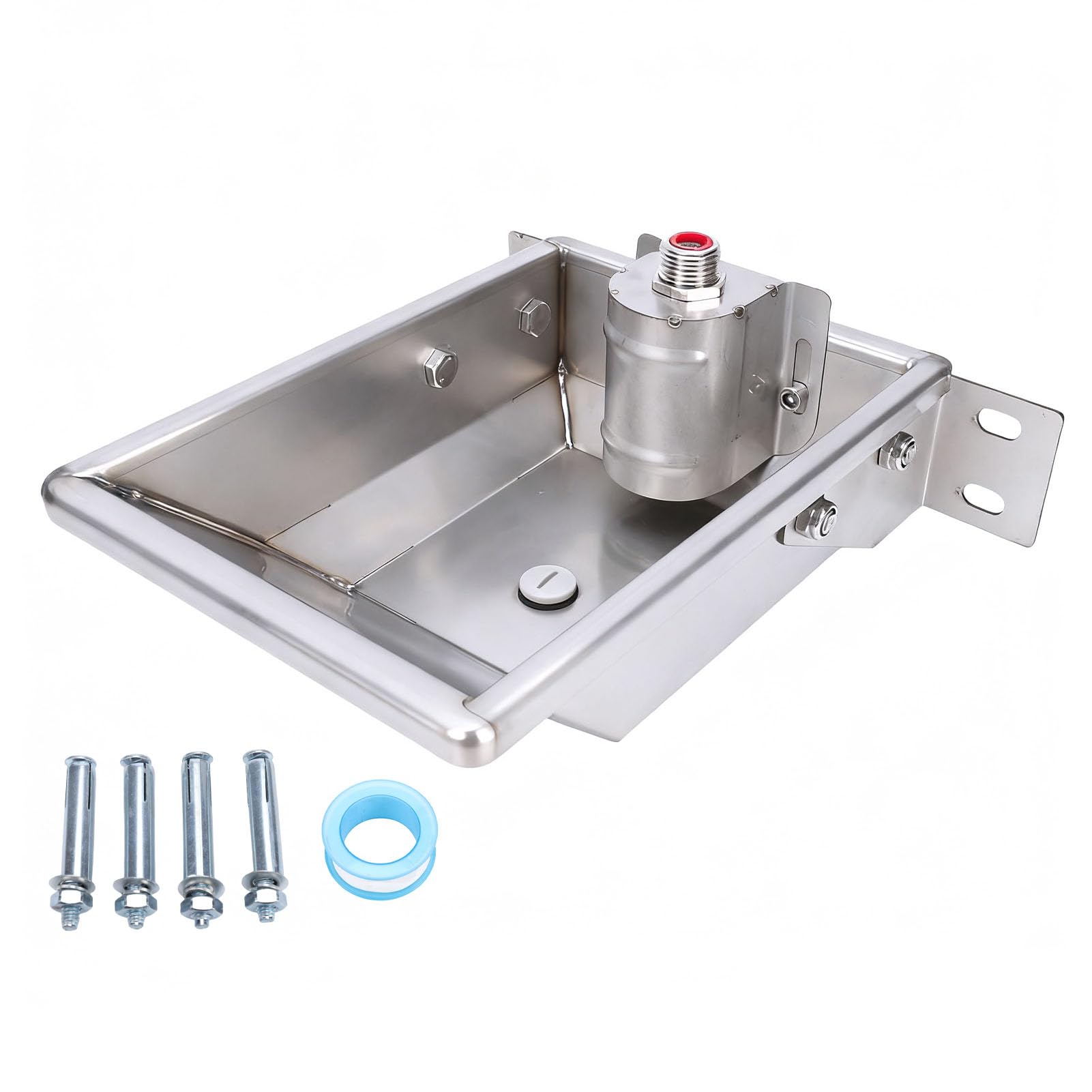 Bebedero de Agua, Bebedero Automático de Acero Inoxidable para Ganado, Dispensador de Agua Automático con Grifo para Perros, Caballos, Cabras, Ganado y Ovejas