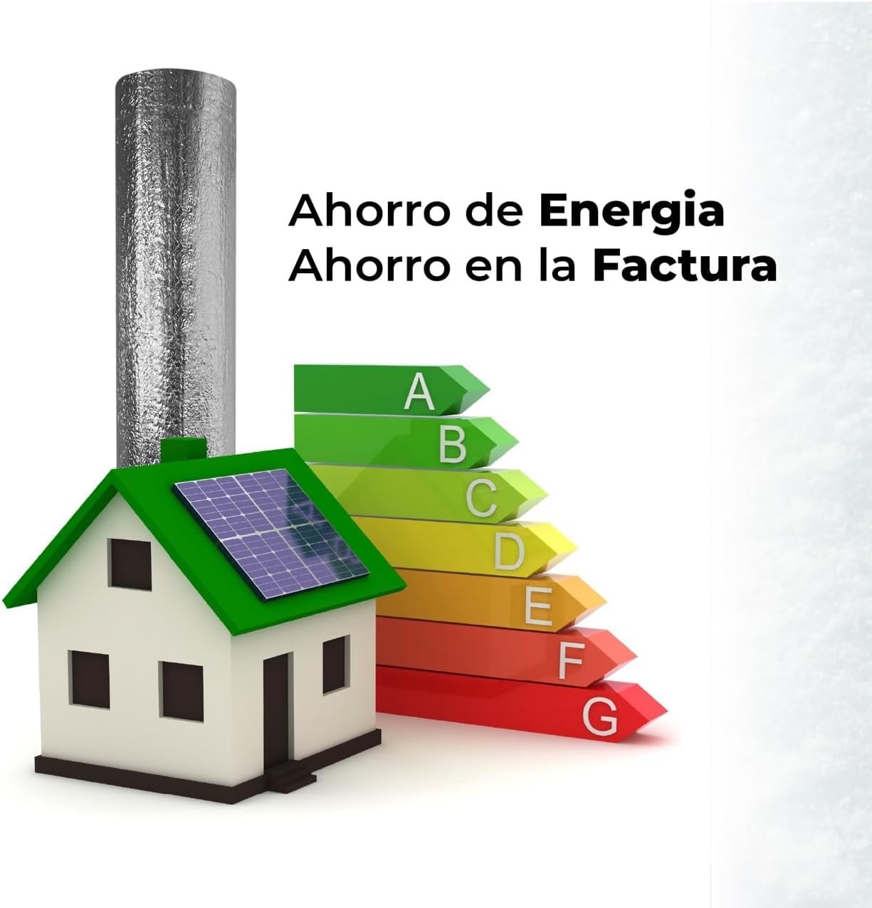 Aislante Térmico Acústico de Aluminio y Espuma Impermeable por metros | 60 cm x 5 m | Ventanas, Radiadores, Cajón Persianas, Puertas, Camper, Buhardilla, Uso Industrial, Viviendas
