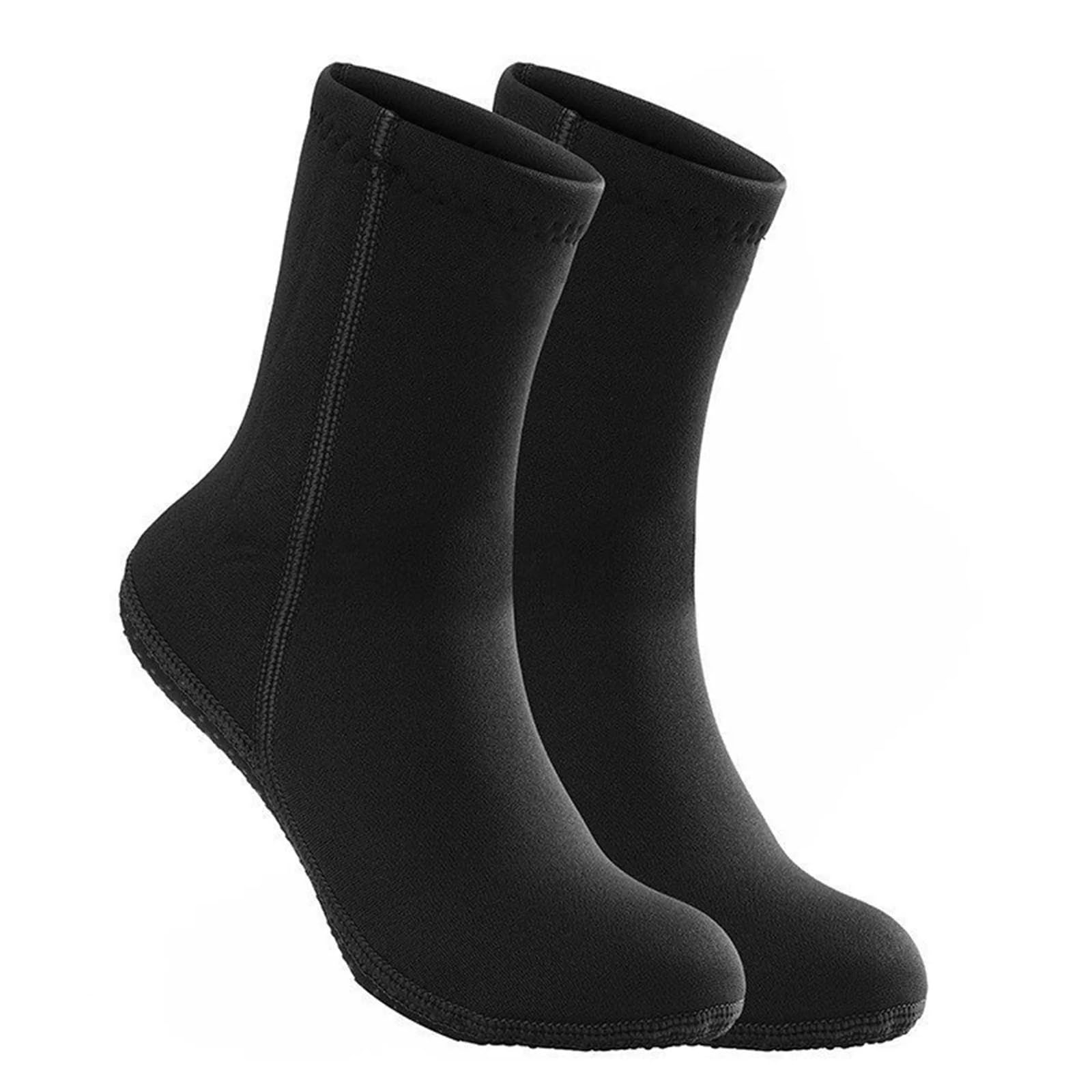 Calzini in Neoprene Calzini da sub for adulti e bambini, in neoprene 3,0 mm, termici, antifreddo, antiscivolo, for pesca subacquea, snorkeling, nuoto, spiaggia(Black,L)
