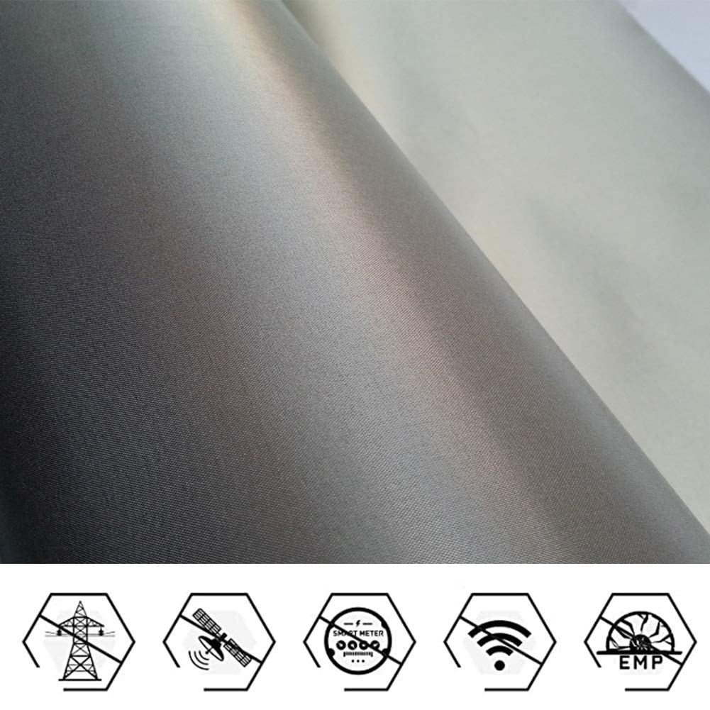 Tissu Blindage EMF Cuivre-nickel 100x110 Cm - Anti RFID, Anti-radiation - Pour Sacs, Rideaux, Projets DIY