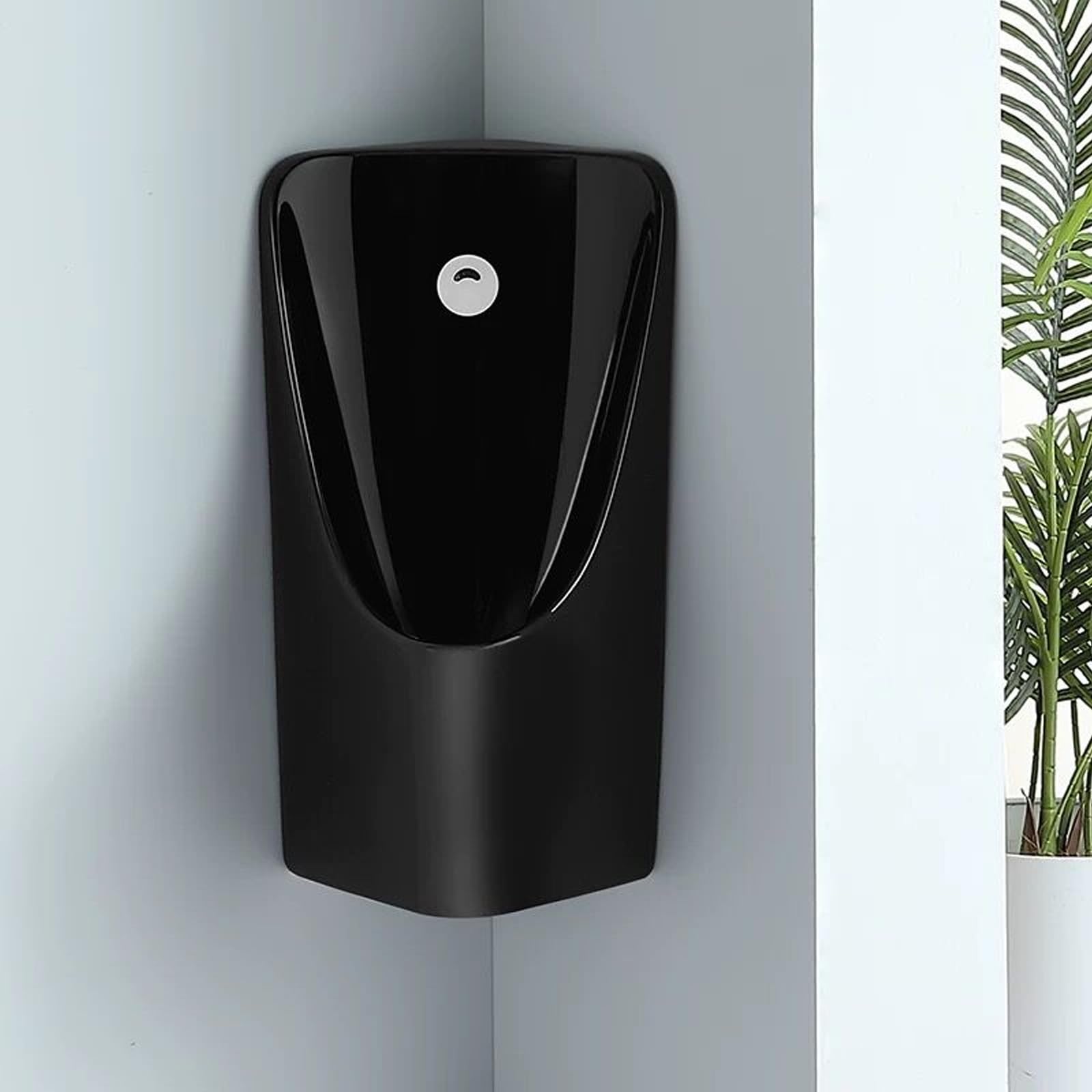 Urinoir nocturne d'angle automatique en céramique pour confort urinaire