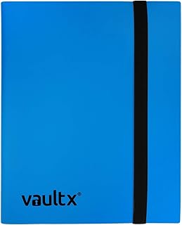 Vault X Binder - 4 Pocket Trading Card Album Folder - 160 Side Loading Pocket Binder for TCG (Blue)