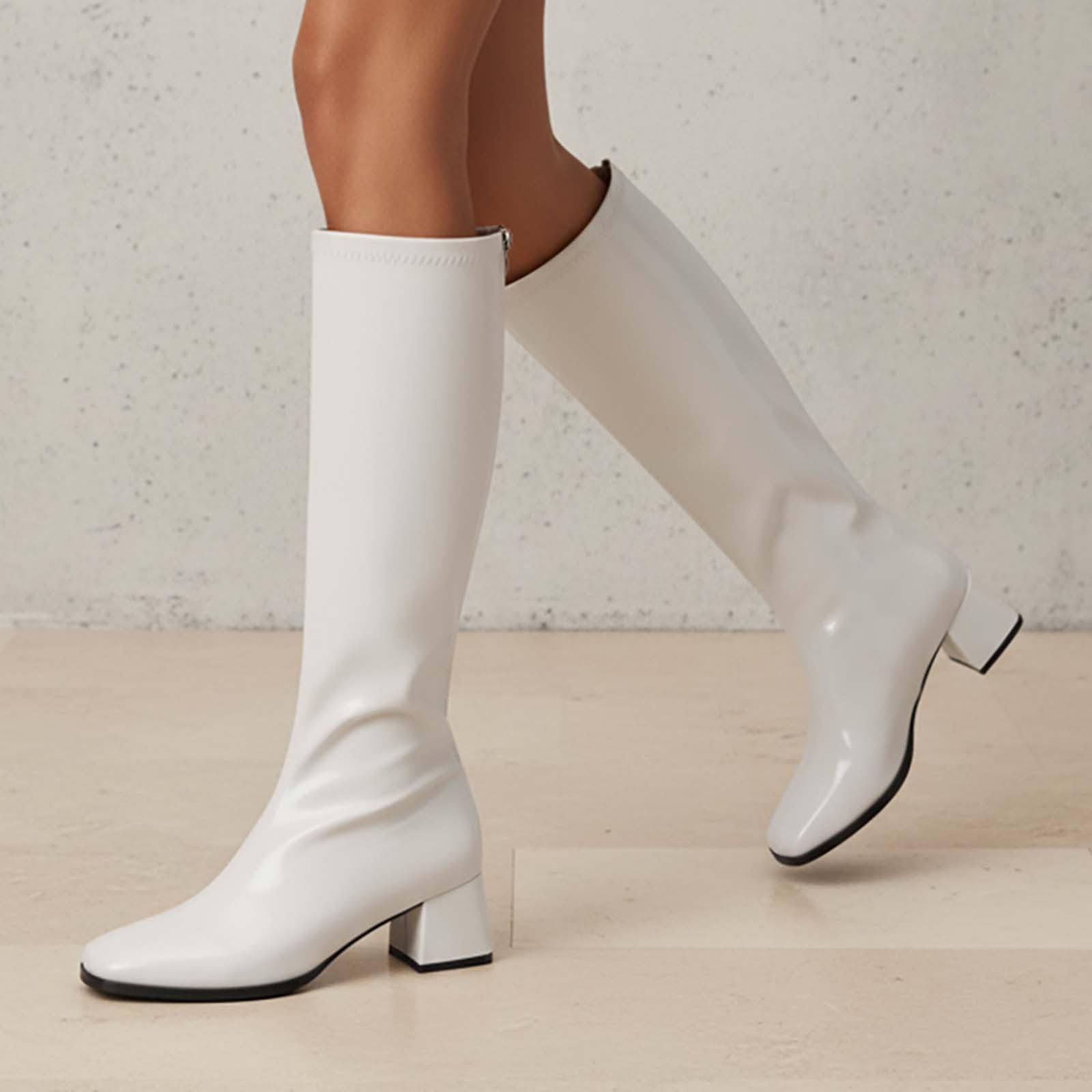 Generisch Botas de media altura 2027 con tacón de bloque estilo equitación, elegantes y cómodas, con suela deslizante, para uso diario y actividades al aire libre.
